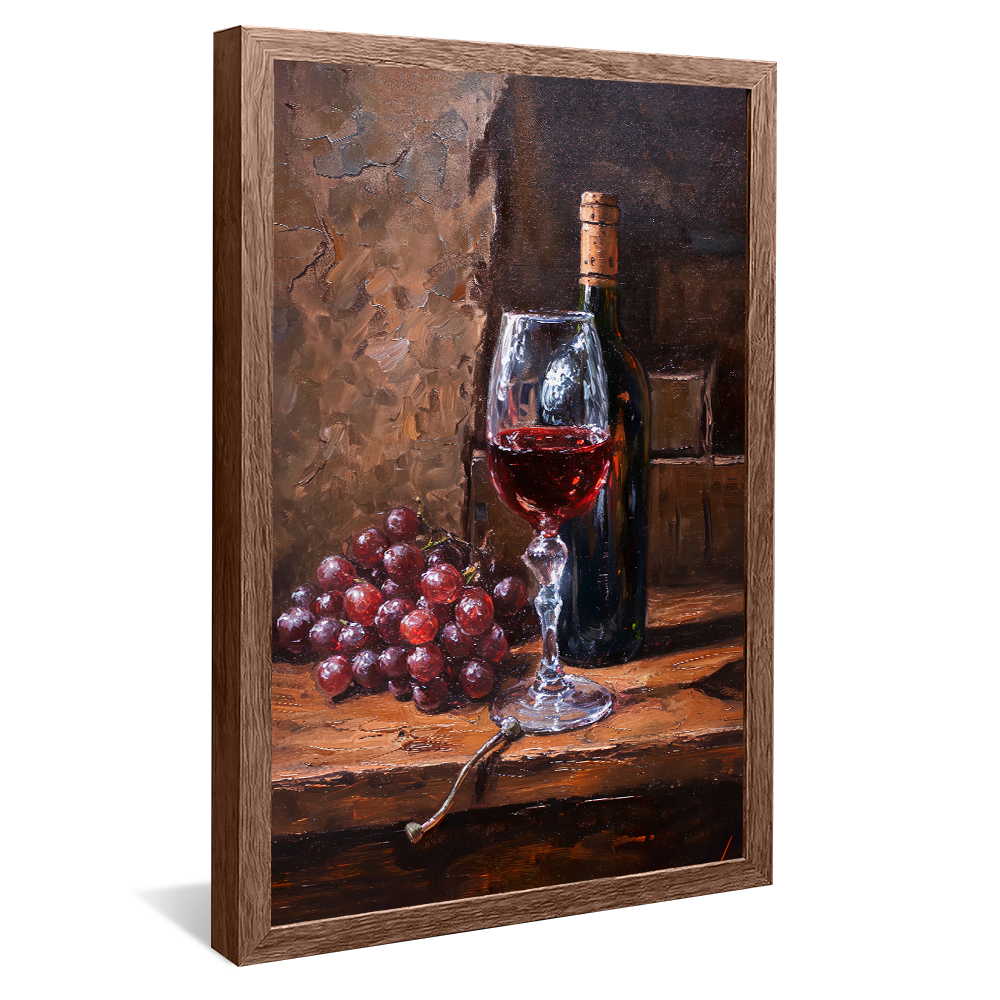 Oil Painting Wine and Glass V1214 Canvas