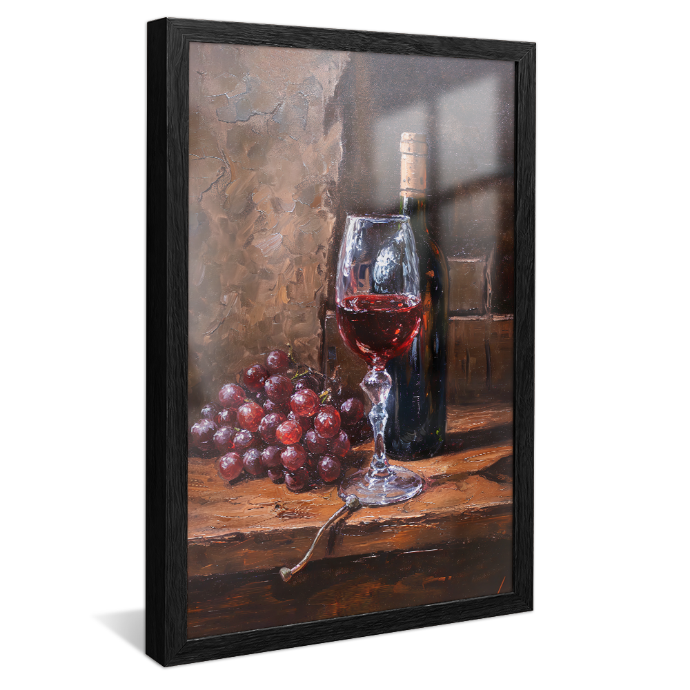 Oil Painting Wine and Glass V1214 Canvas