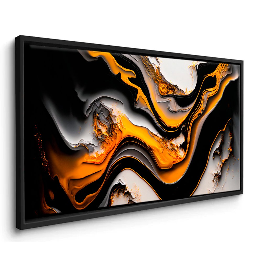 Orange Lava Abstract Canvas