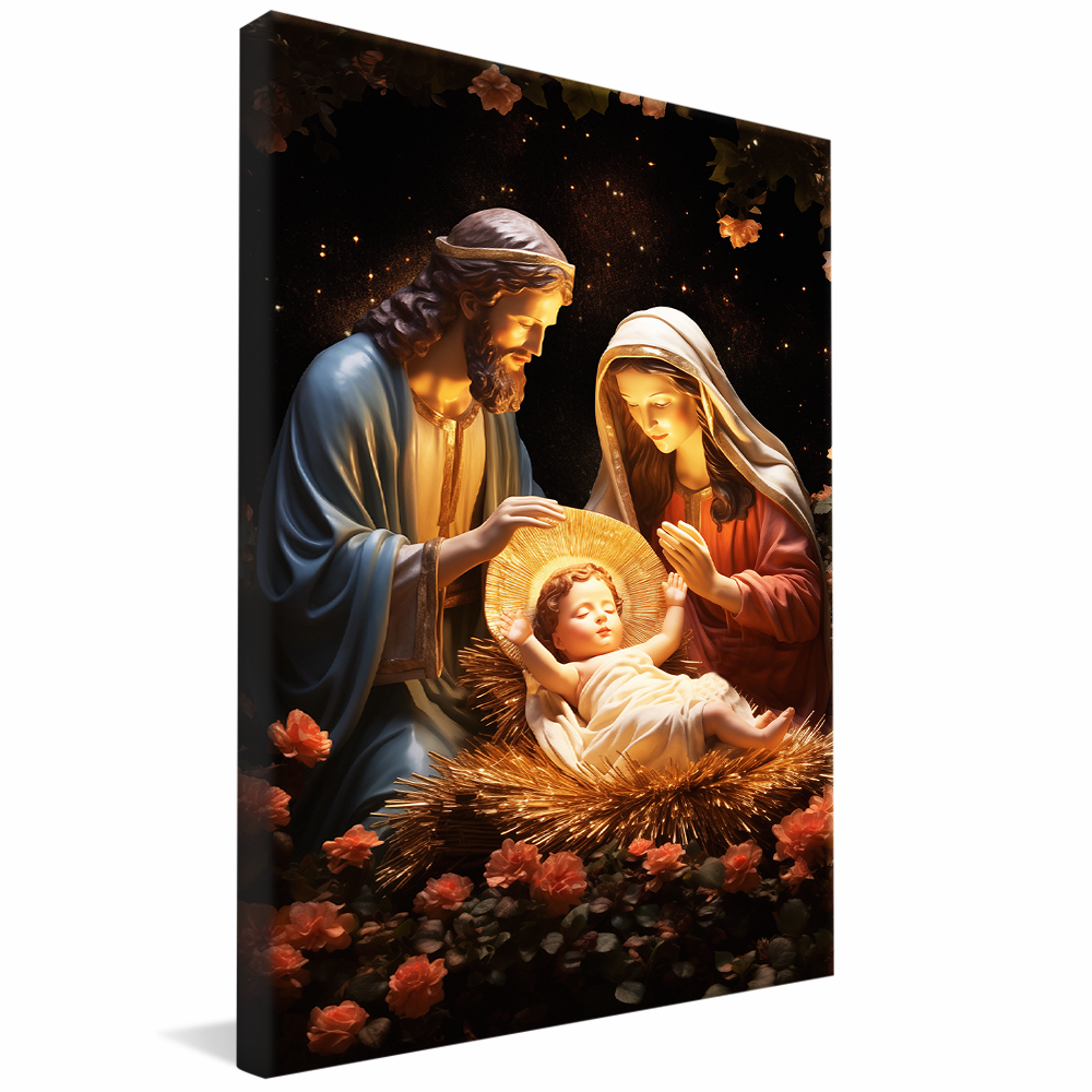 Ornamental Holy Family Canvas