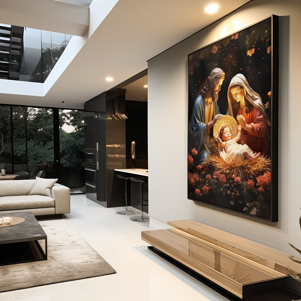 Ornamental Holy Family Canvas