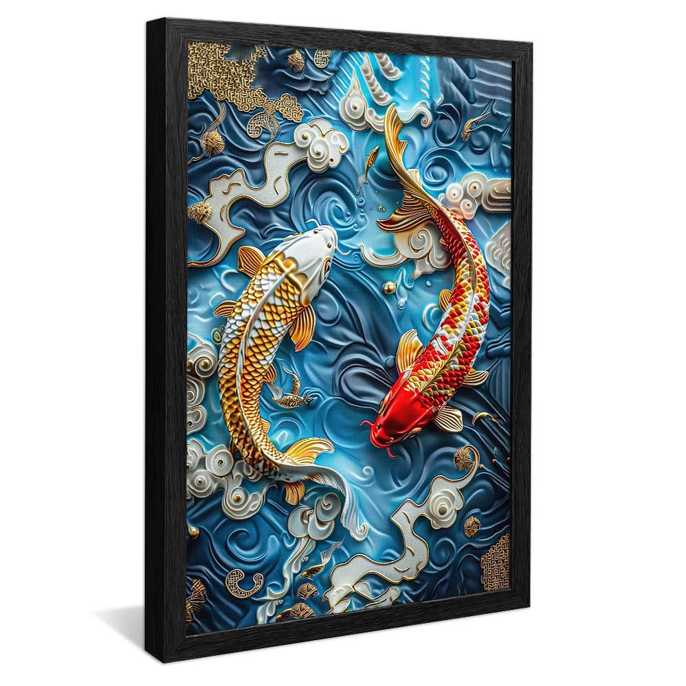 Ornamented Koi Fish Canvas