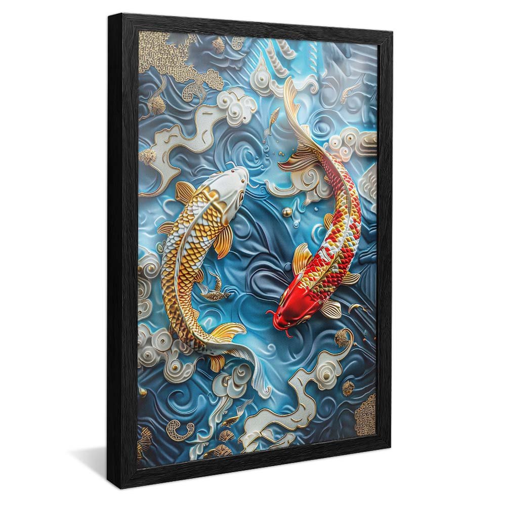 Ornamented Koi Fish Canvas