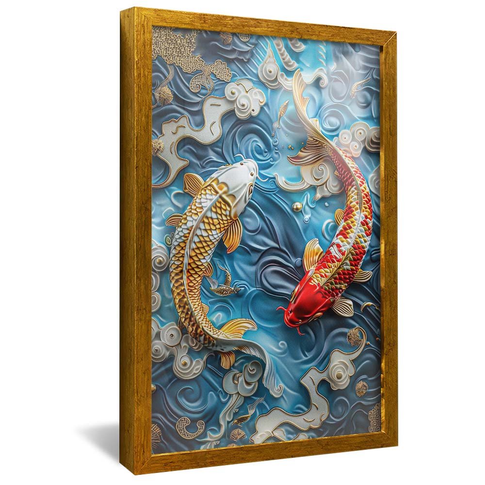 Ornamented Koi Fish Canvas