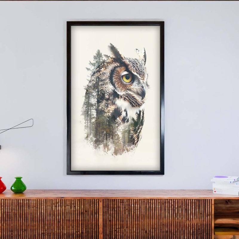 Owl on Trees V1810 Canvas