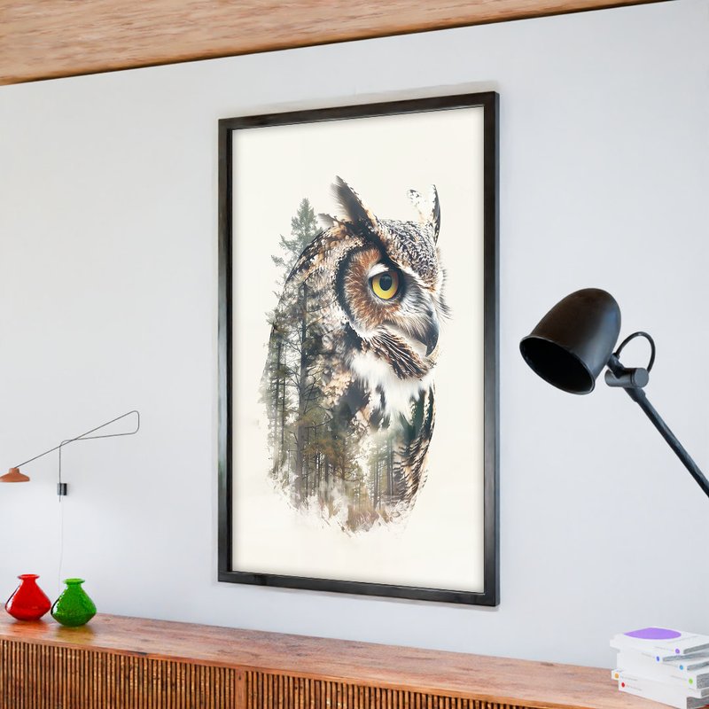Owl on Trees V1810 Canvas