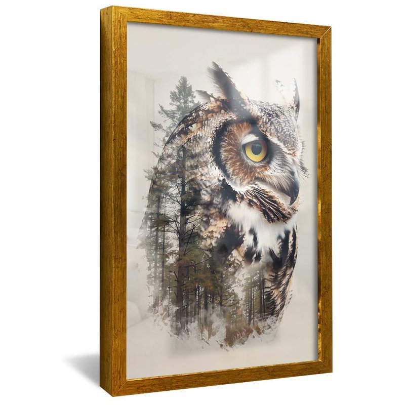 Owl on Trees V1810 Canvas