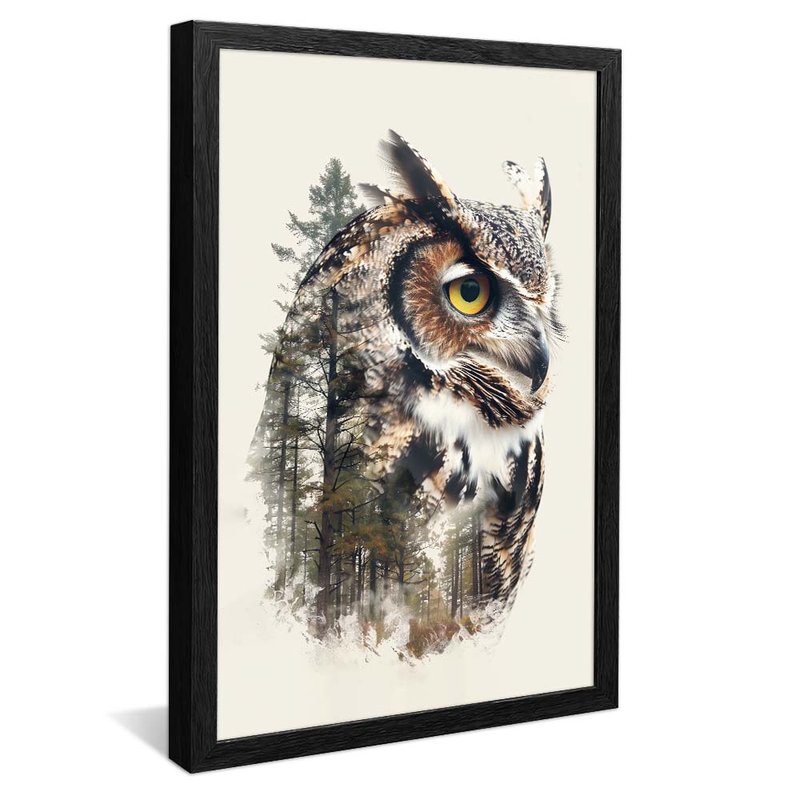 Owl on Trees V1810 Canvas