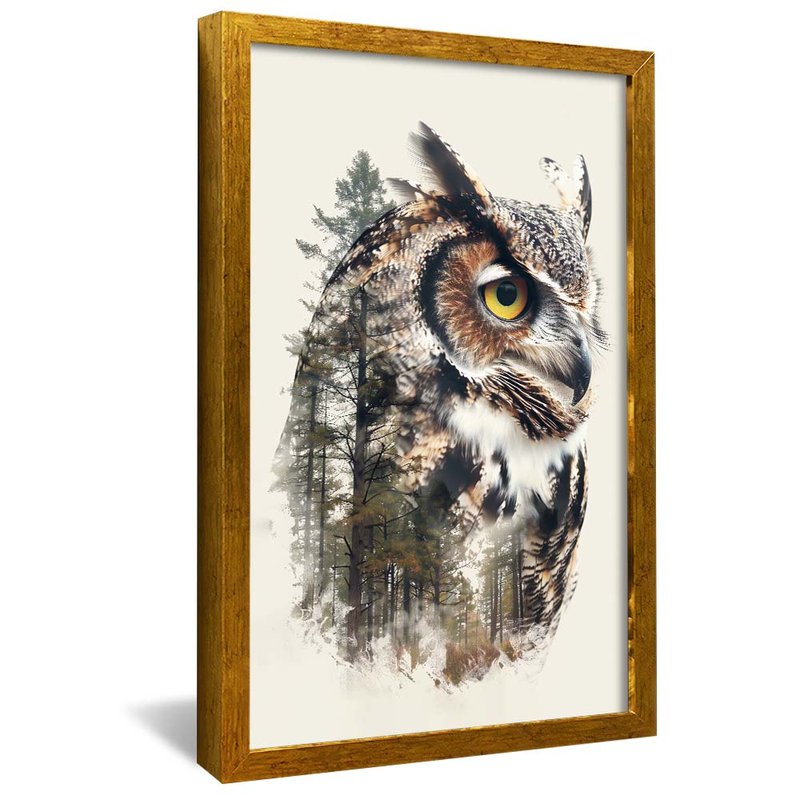 Owl on Trees V1810 Canvas