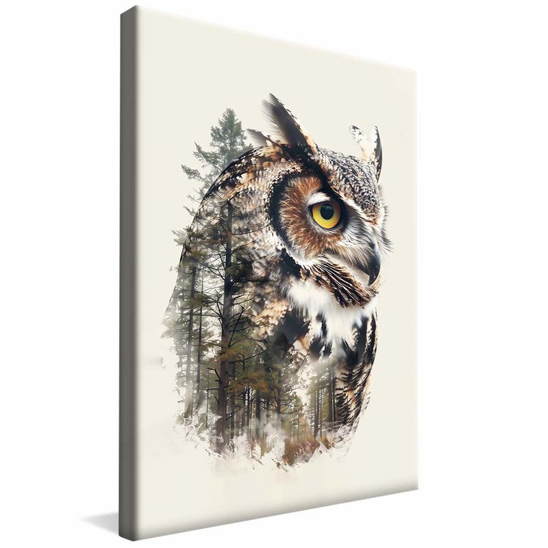 Owl on Trees V1810 Canvas