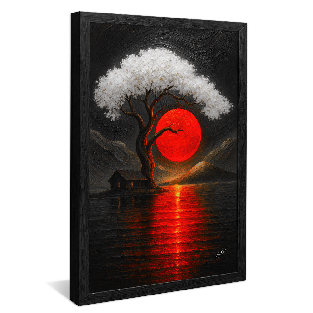 Tree at Sunset V2417 Canvas