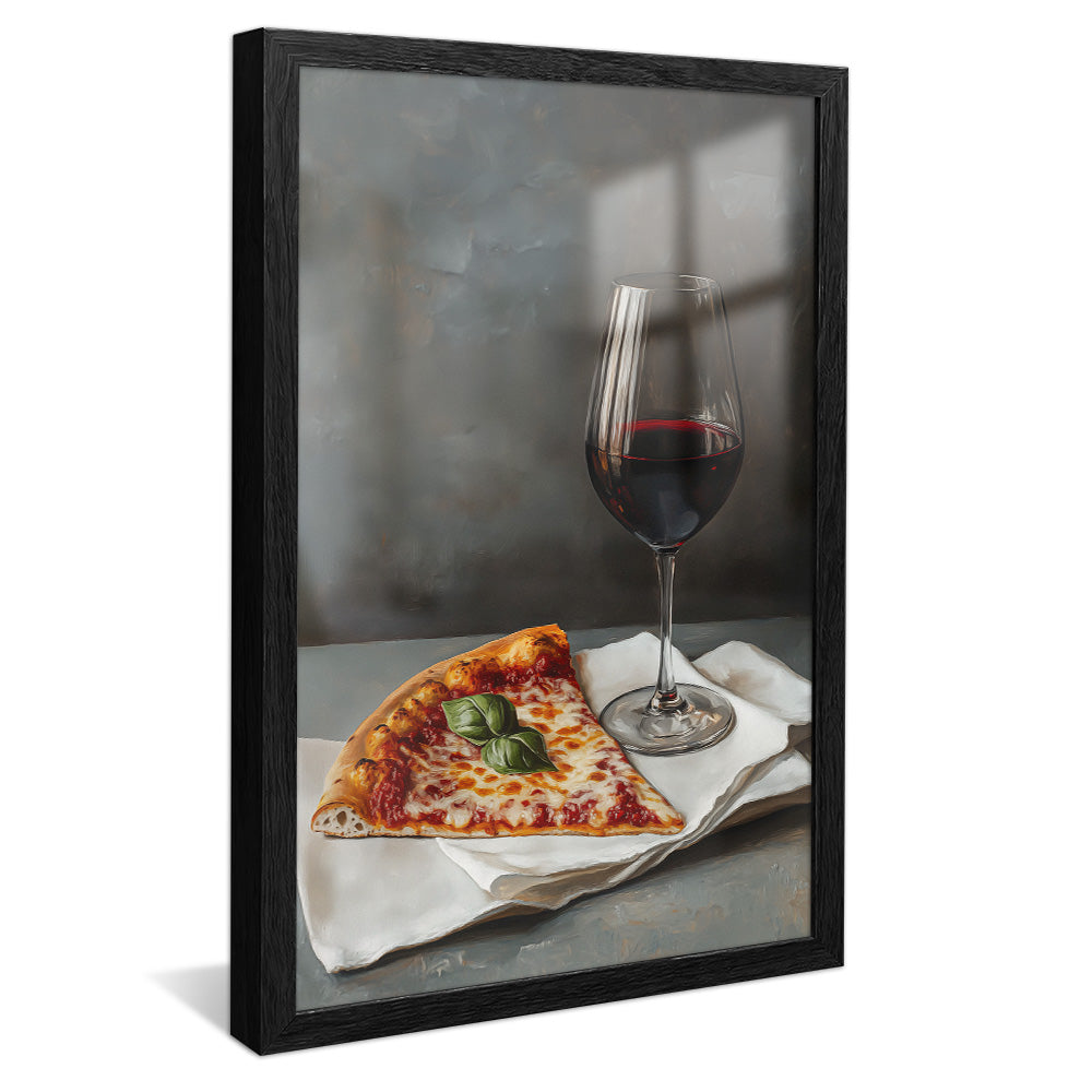 Pizza and Wine V2497 Canvas