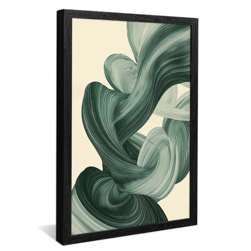 Abstract Green Tone Lines V2475 Canvas