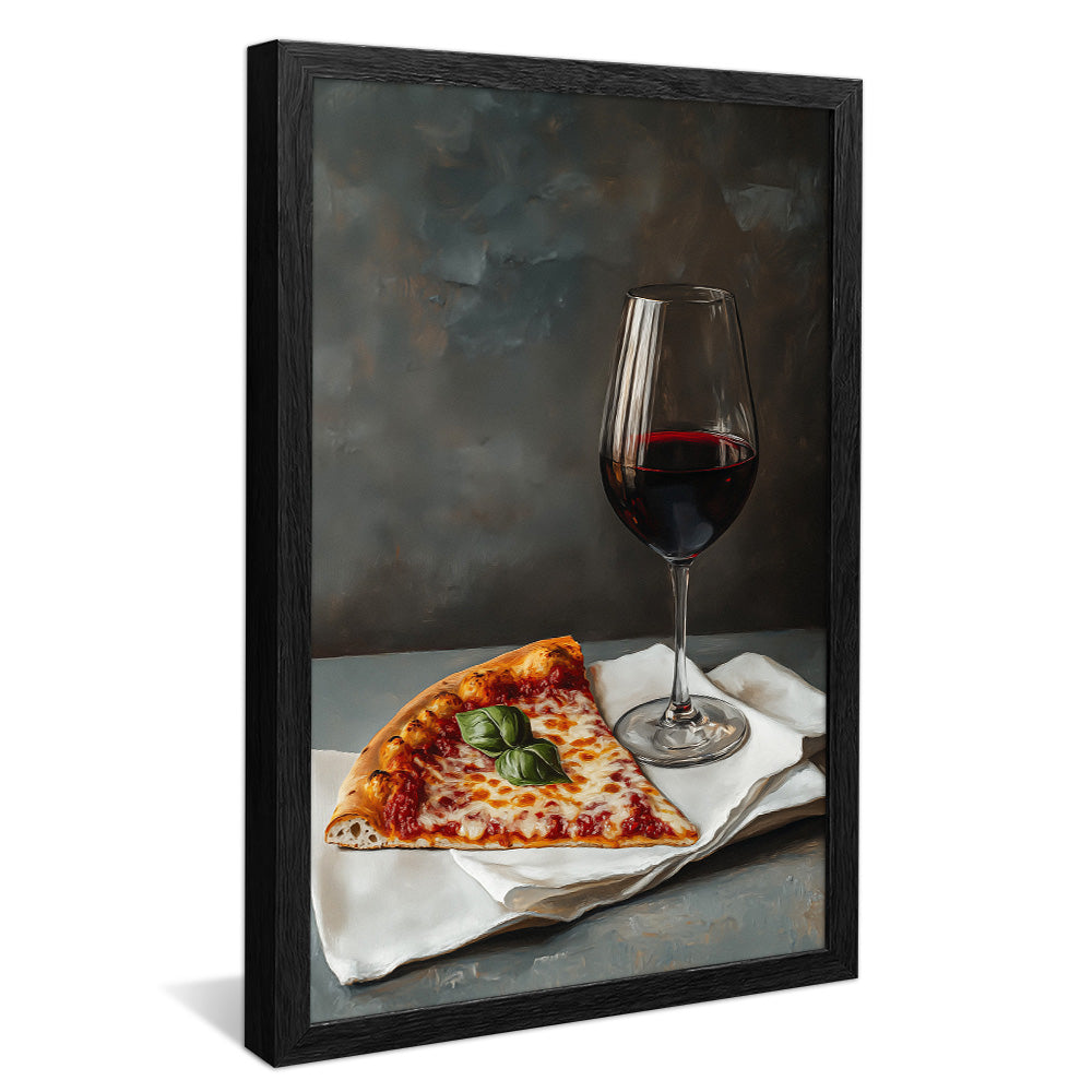 Pizza and Wine V2497 Canvas