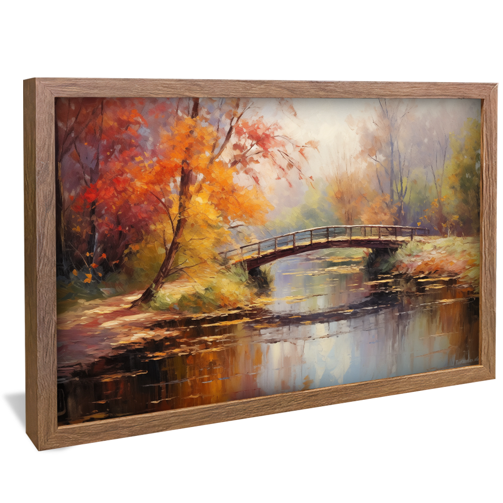 Painting Bridge over the River V932 Canvas