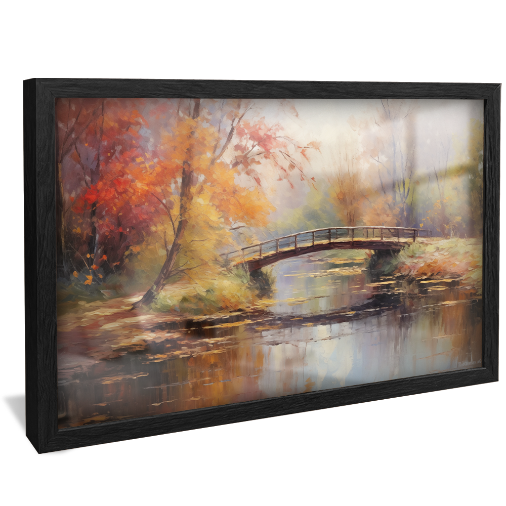 Painting Bridge over the River V932 Canvas