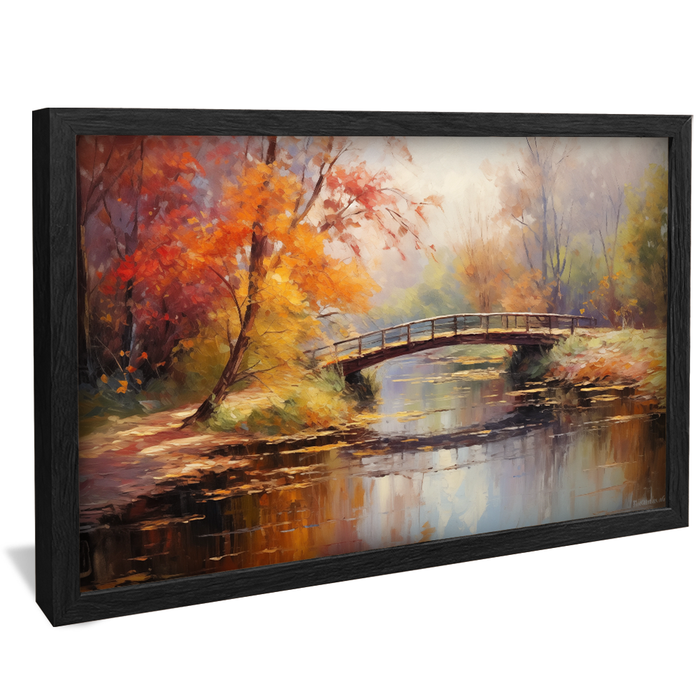 Painting Bridge over the River V932 Canvas