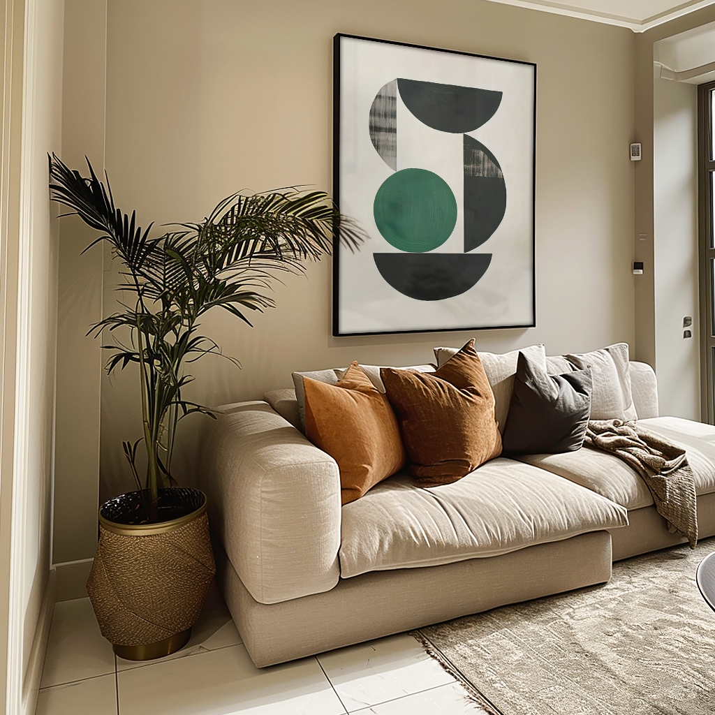 Painting Green Circle V1192 Canvas