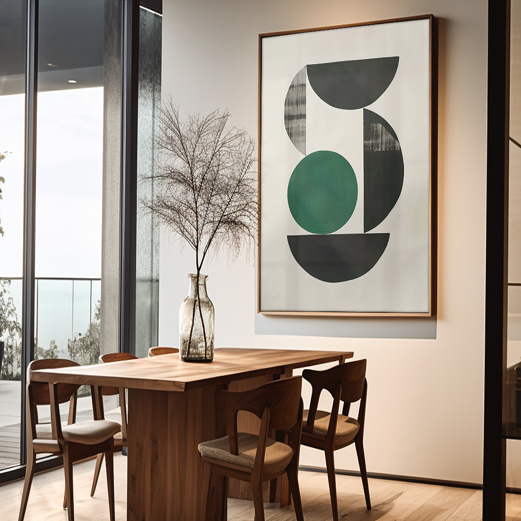 Painting Green Circle V1192 Canvas