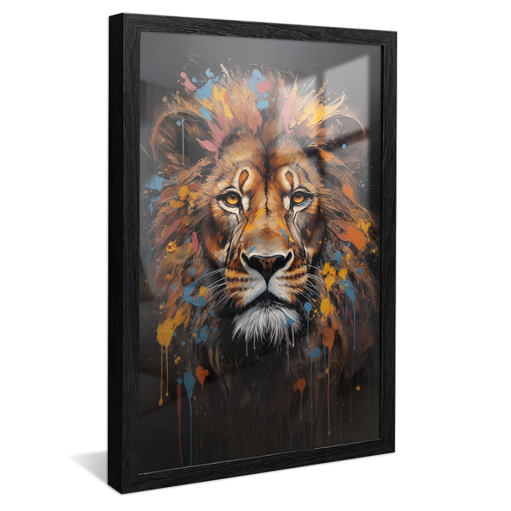 Painting Portrait Lion V819 Canvas