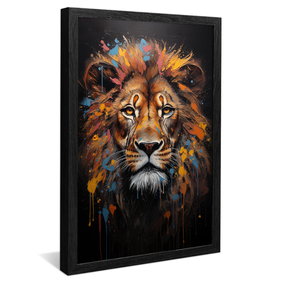 Painting Portrait Lion V819 Canvas