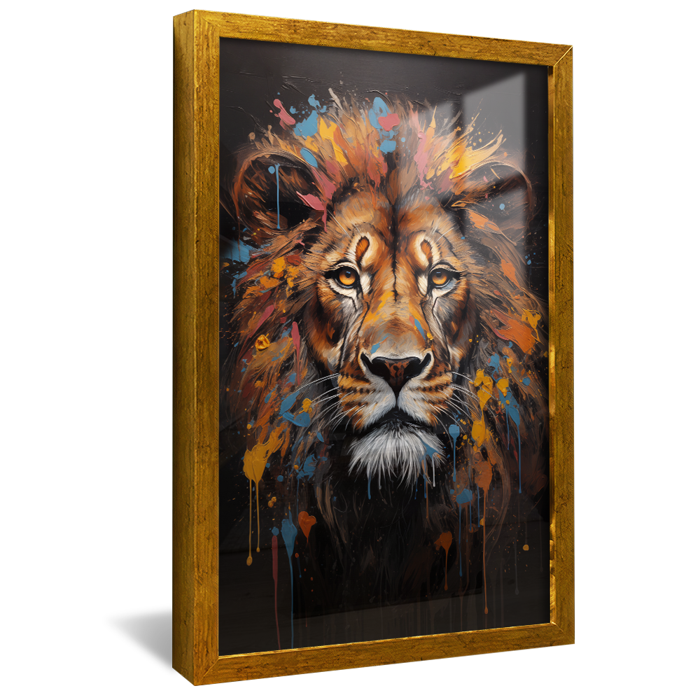 Painting Portrait Lion V819 Canvas