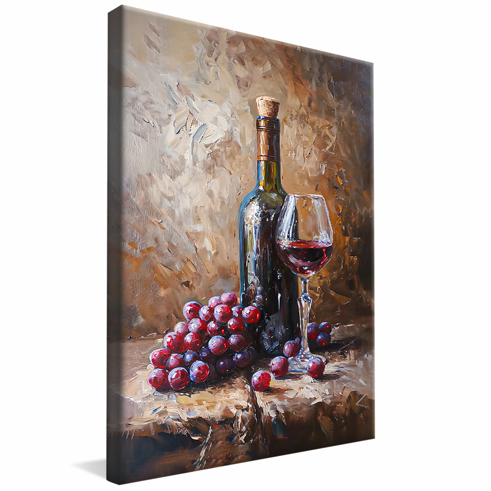 Painting Wine Bottle V1208 Canvas