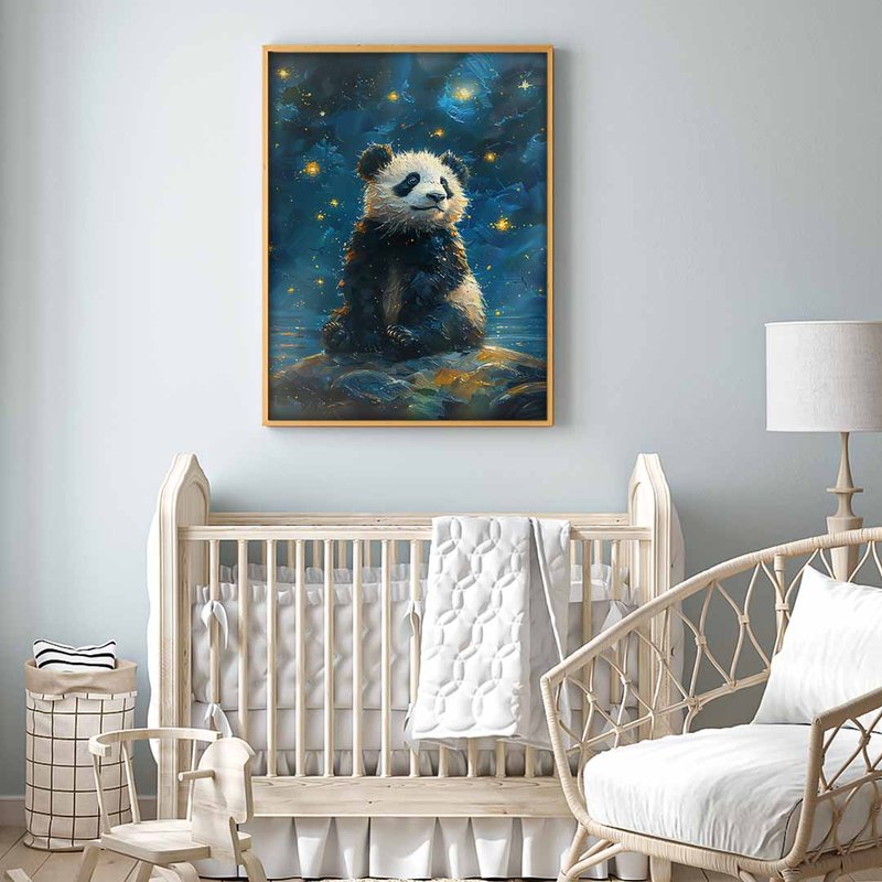 Panda in the Starry Sky V1605 Canvas