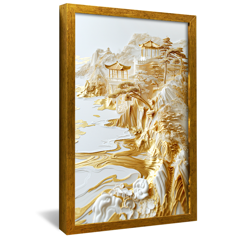 Paper Art Golden Mountains V1082 Canvas