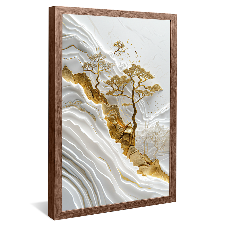 1 Piece Paper Art Golden Nascent Conceptual V1077 Canvas