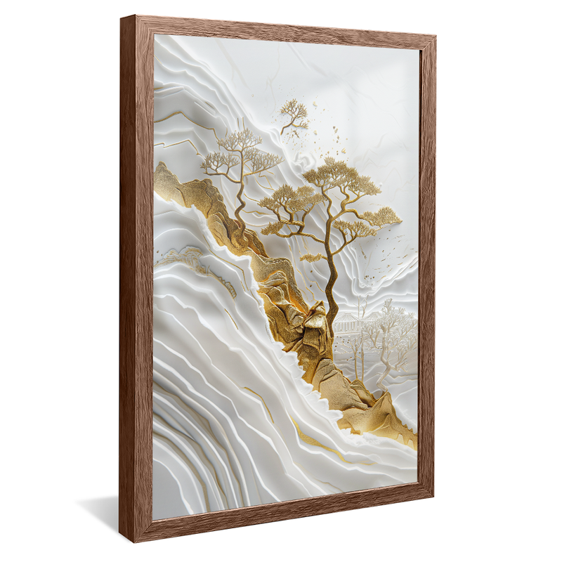 1 Piece Paper Art Golden Nascent Conceptual V1077 Canvas