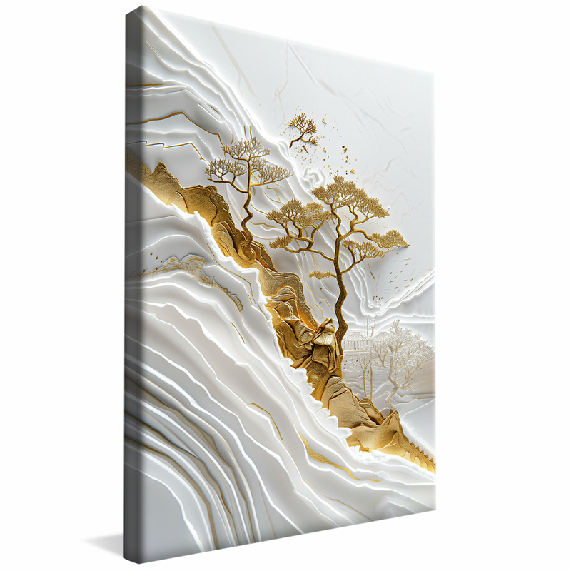 1 Piece Paper Art Golden Nascent Conceptual V1077 Canvas