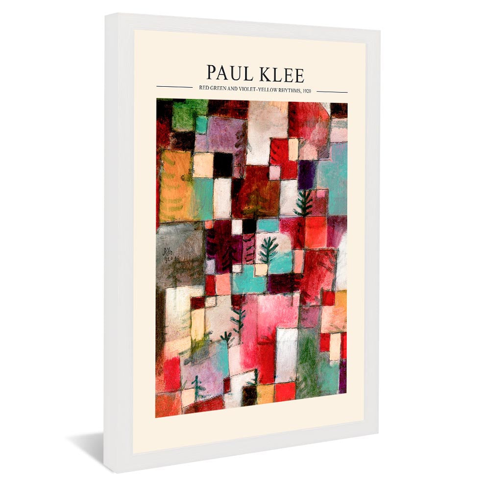 Paul Klee Red Green and Violet-Yellow Rhythms V2368 Canvas