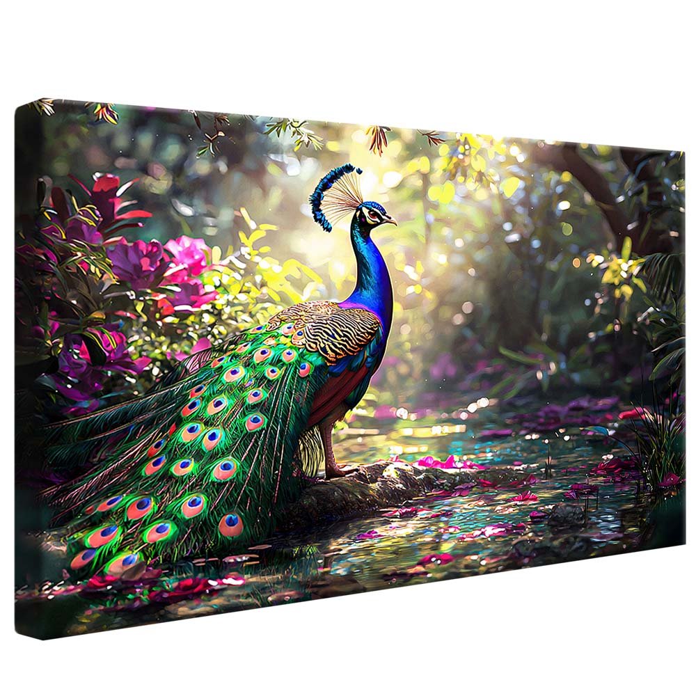 Peacock and Colors V2056 Canvas