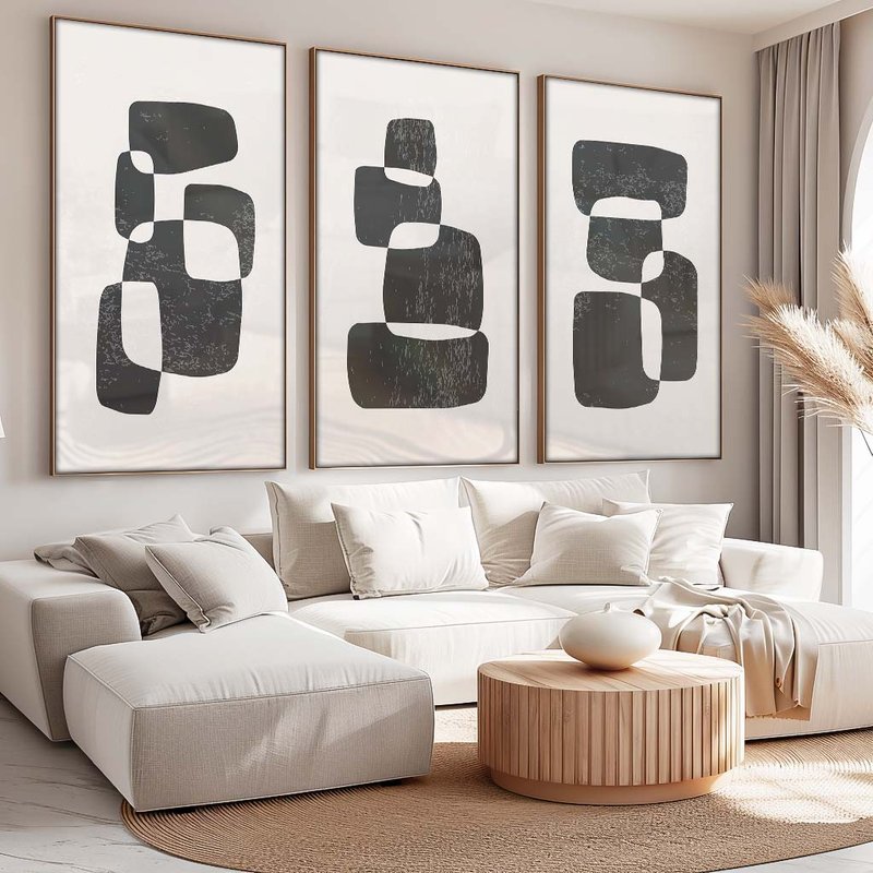 Pieces Abstract Shapes V1688 Canvas