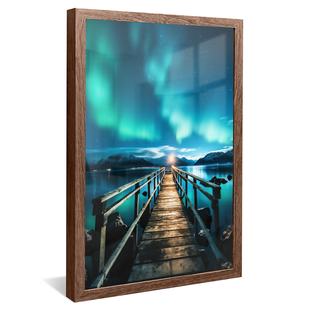 Pier and Northern Lights Canvas