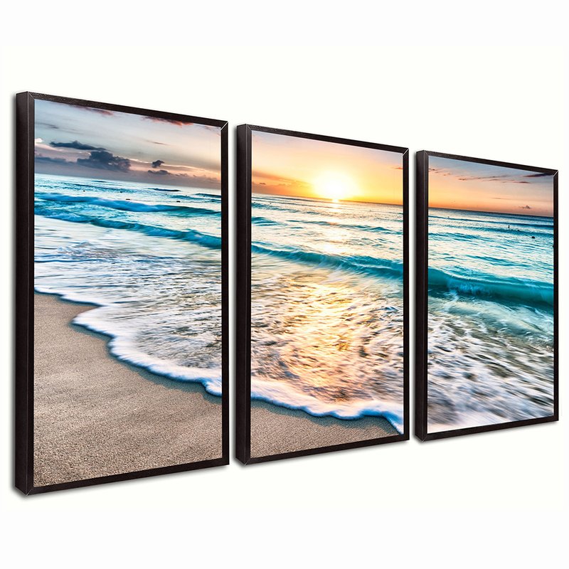 Por Do Sol on Praia Kit 3 Screens Canvas