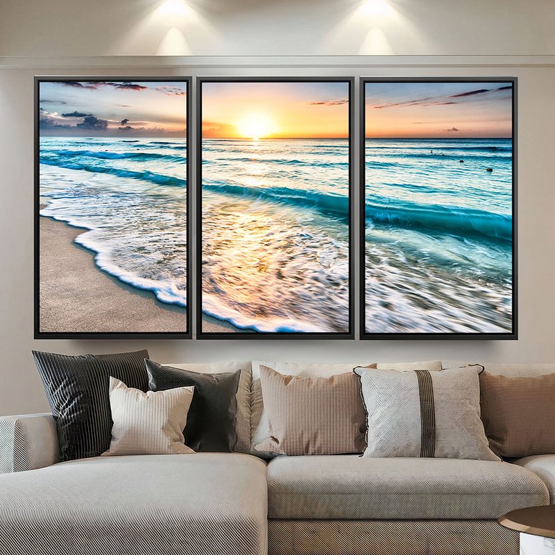 Por Do Sol on Praia Kit 3 Screens Canvas