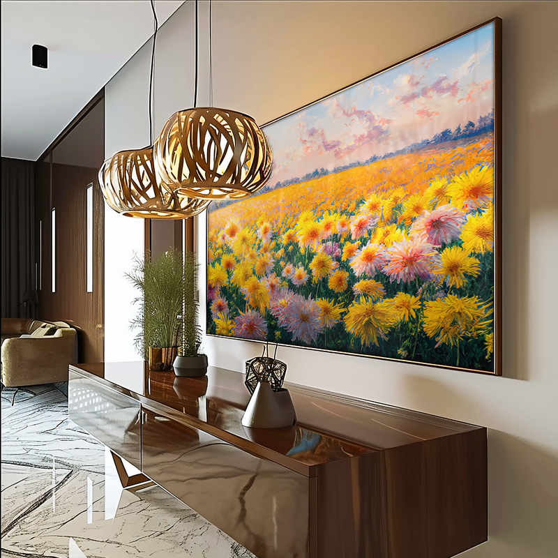 Portrait Field of Sunflowers V1328 Canvas