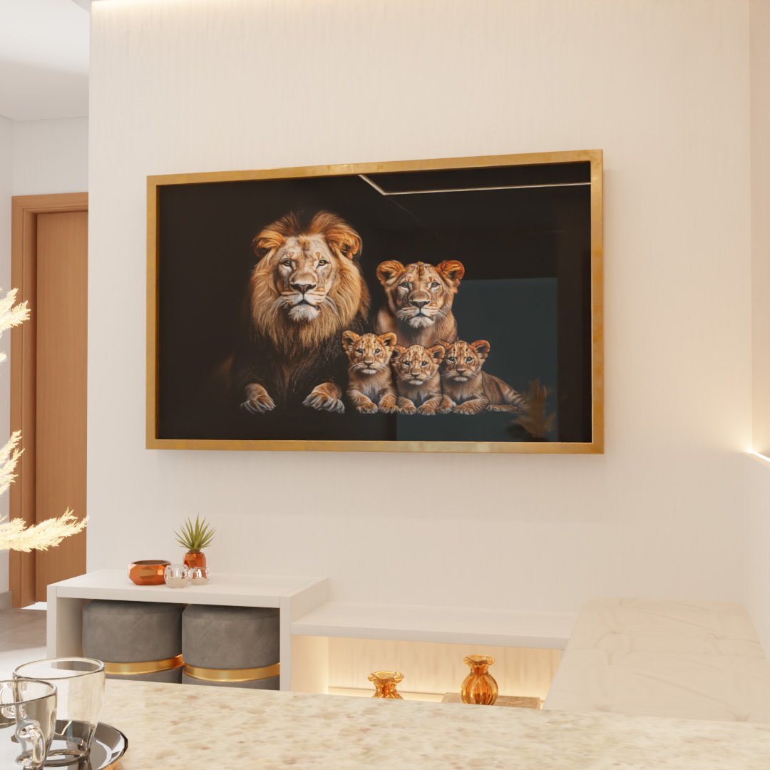 Portrait of Lion and His Family v2059 Canvas