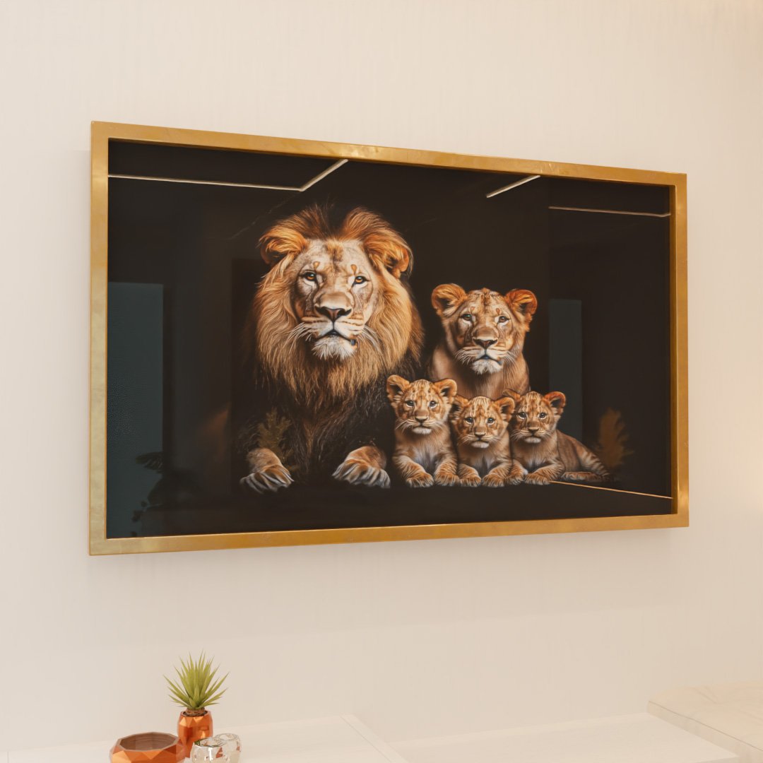 Portrait of Lion and His Family v2059 Canvas