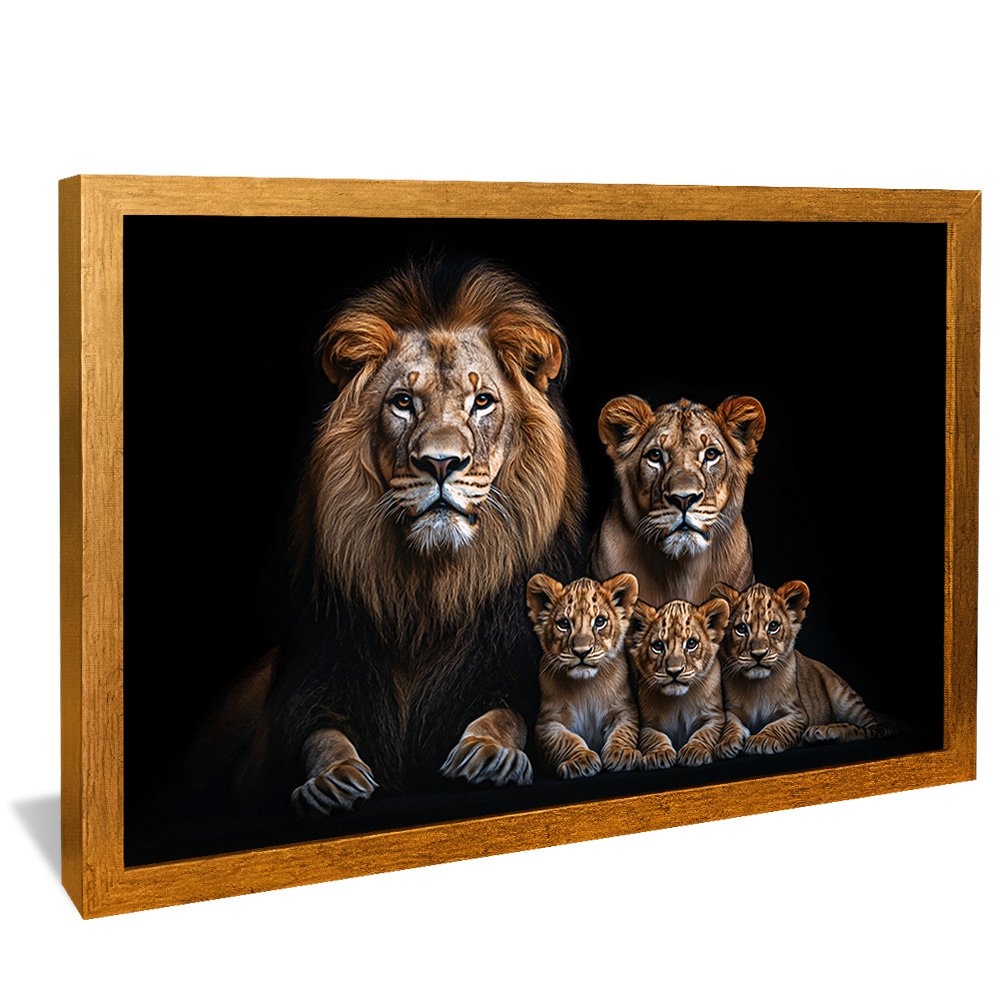 Portrait of Lion and His Family v2059 Canvas