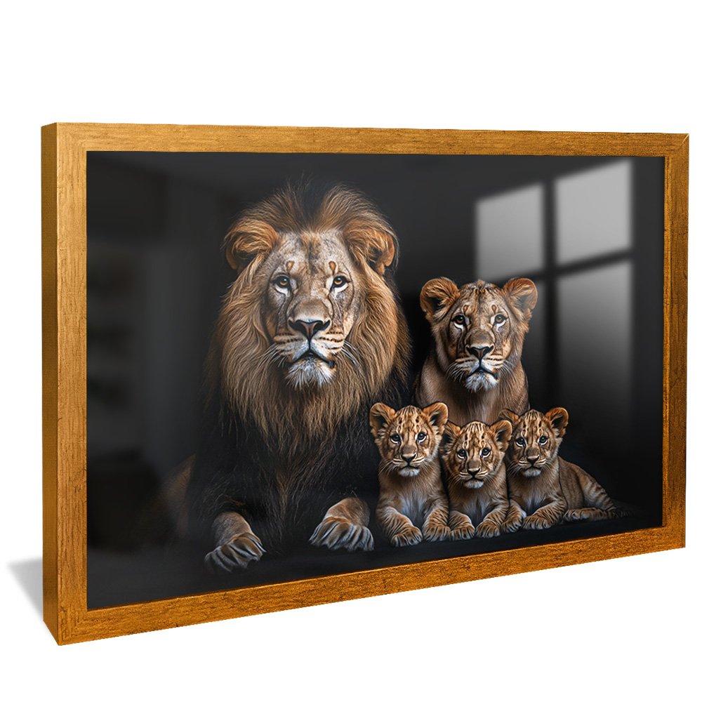 Portrait of Lion and His Family v2059 Canvas