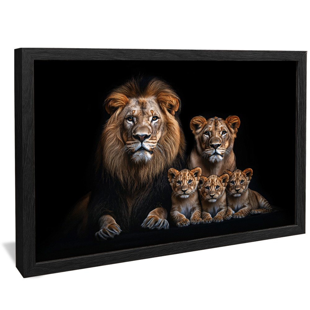 Portrait of Lion and His Family v2059 Canvas