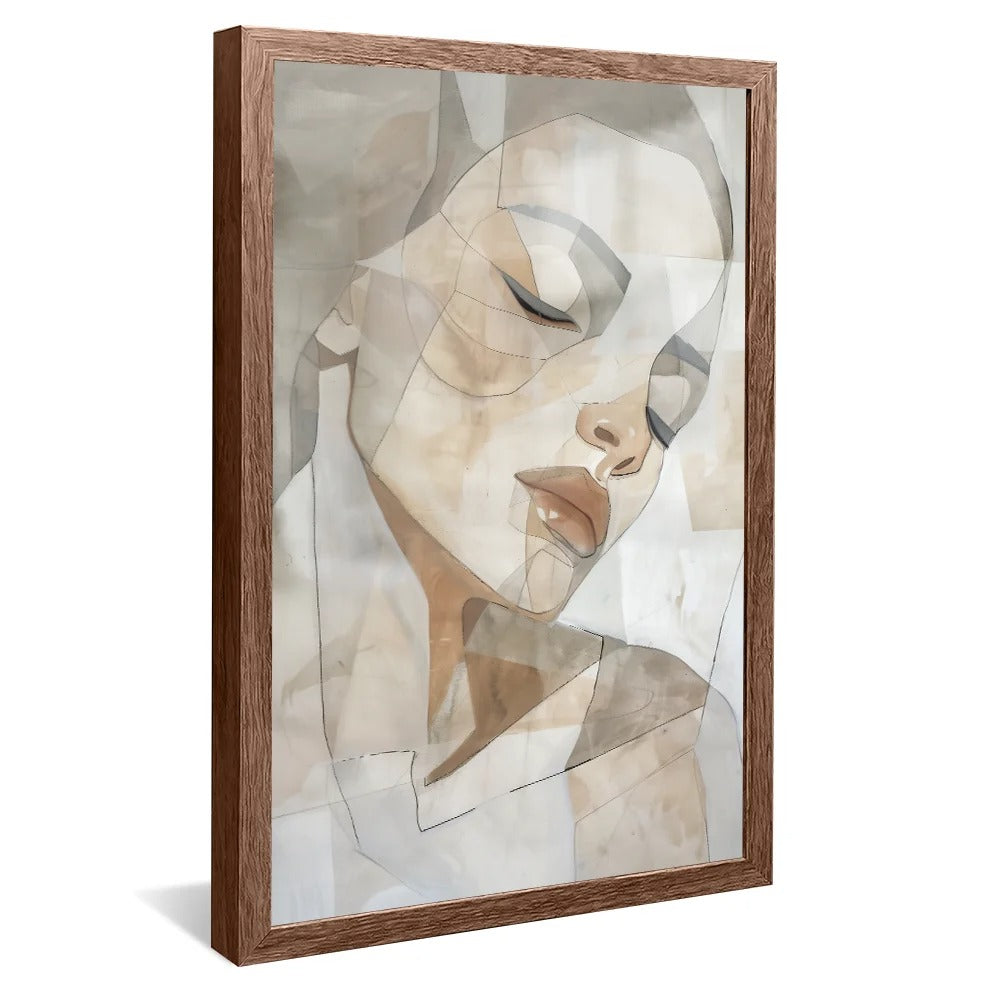 Portrait of a Woman in Lines Canvas v1401