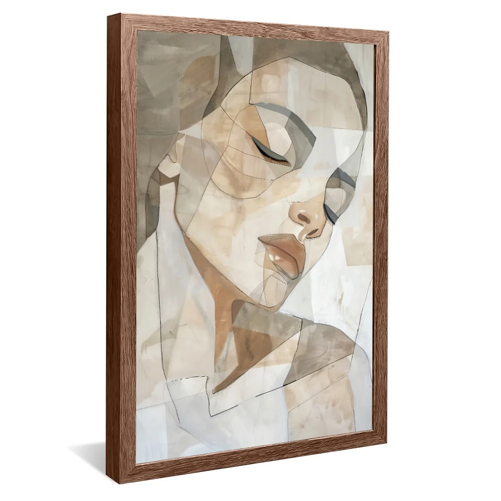 Portrait of a Woman in Lines Canvas v1401