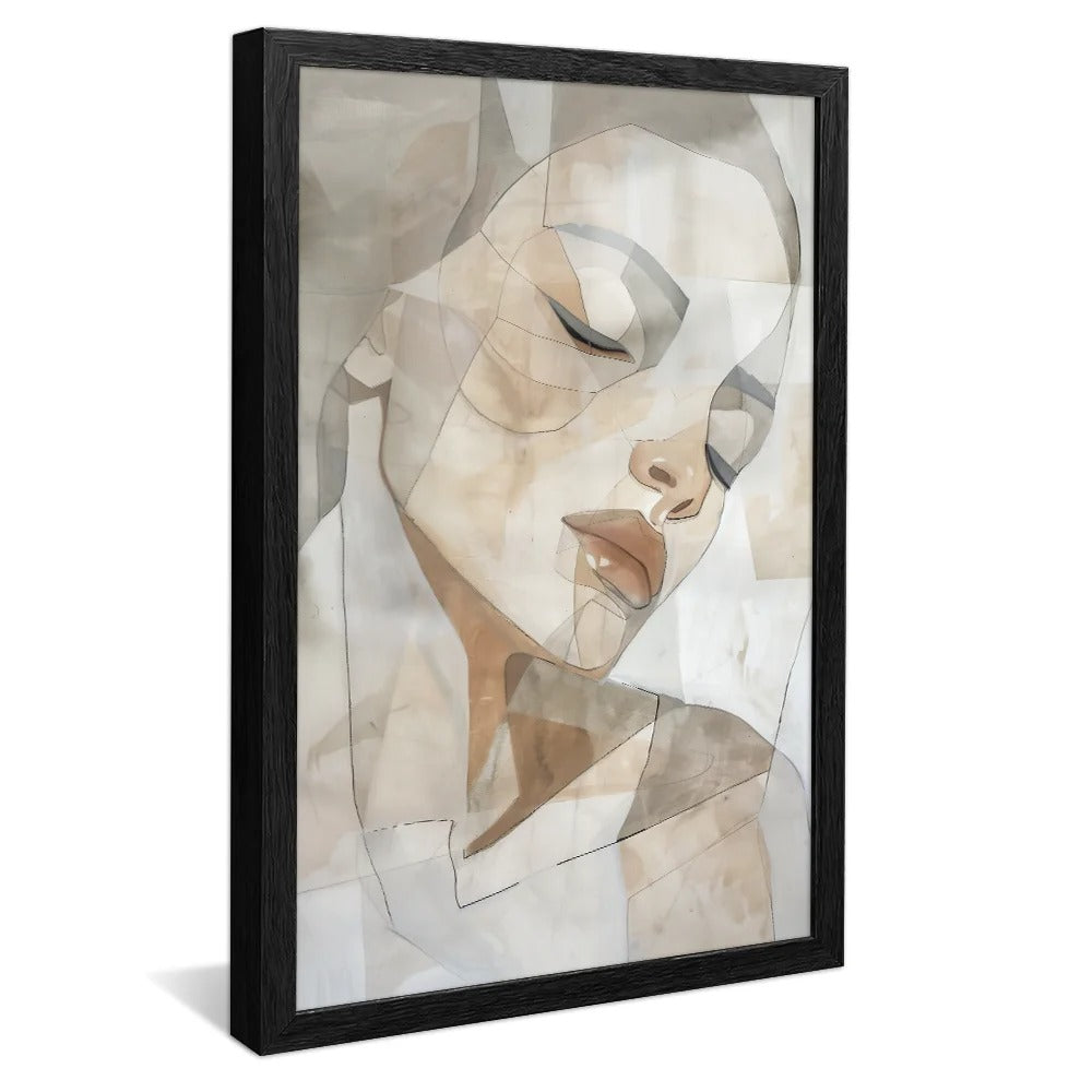 Portrait of a Woman in Lines Canvas v1401
