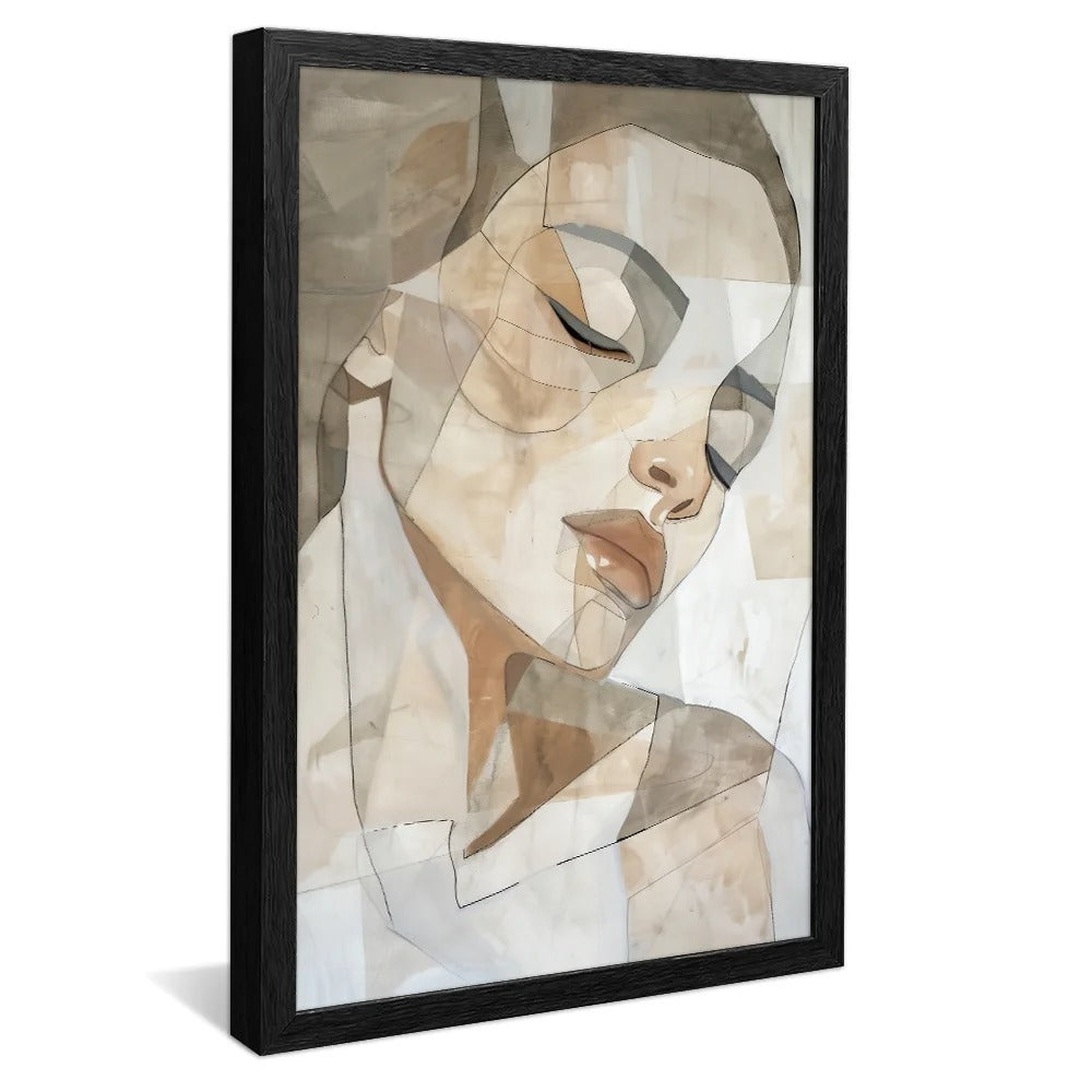 Portrait of a Woman in Lines Canvas v1401