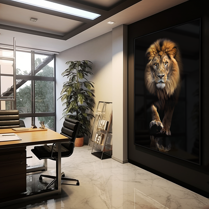 Powerful Lion V752 Canvas