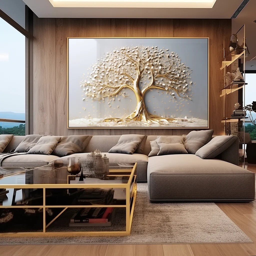 Premium Gold Tree Different Sizes and Frames Canvas